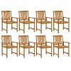 9 Piece Patio Dining Set Solid Wood Acacia - Brown