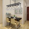 Farmhouse Rectangular Chandelier Rustic, 5-Lights Kitchen Island Lighting, Linear Island Light Fixture Farmhouse Pendant Lighting Fixtures
