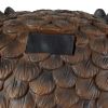Outdoor Decor Backyard Garden Lawn Solar Garden Light - Brown - Owl 7.5In