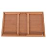Simple Bamboo Tea Table, Bed Tray Table with Folding Legs, Serving Breakfast in Bed or Use As a TV Table, Laptop Computer Tray, Snack Tray with Moso N