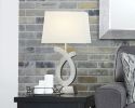 Ashley Amayeta Silver Finish Contemporary Table Lamp (Set of 2) L243134
