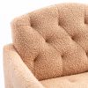 Accent Chair ,leisure single sofa with Rose Golden feet - Camel Teddy