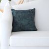 Decorative Denim Blue and Gold Chenille Throw Pillow - as Pic