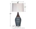Ashley Niobe Multi Gray Contemporary Table Lamp (Set of 2) L123884