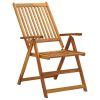 vidaXL Patio Reclining Chairs 3 pcs Solid Acacia Wood - Brown
