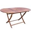 vidaXL 7 Piece Patio Dining Set Solid Acacia Wood - Brown
