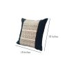 18 x 18 Square Cotton Accent Throw Pillow; Aztec Inspired Linework Pattern; Off White; Black; DunaWest - Default