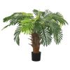 vidaXL Artificial Cycas Palm with Pot 35.4" Green