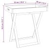 vidaXL Folding Tray Table 20.5"x14.2"x22.2" Solid Wood Walnut