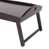Foldable Curved Breakfast Tray Brown--YS