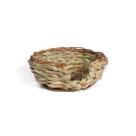 Prevue Pet Products Oval Basket Nest for Small Animals Oval Pet Nest Natural Grass Small