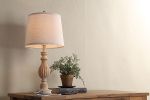 26" Bedside Nightstand Lamp with Dual USB Ports(Set of 2)