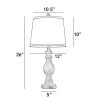 26" Bedside Nightstand Lamp with Dual USB Ports(Set of 2)