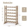 Wine Racks Freestanding Floor; 30 Bottles Wine Bottle Holder; 6-Tier Wine Storage Display Shelves for Kitchen;  Living Room;  Wine Cellar;  Bar