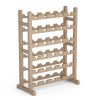 Wine Racks Freestanding Floor; 30 Bottles Wine Bottle Holder; 6-Tier Wine Storage Display Shelves for Kitchen;  Living Room;  Wine Cellar;  Bar