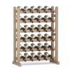 Wine Racks Freestanding Floor; 30 Bottles Wine Bottle Holder; 6-Tier Wine Storage Display Shelves for Kitchen;  Living Room;  Wine Cellar;  Bar