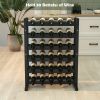 Wine Racks Freestanding Floor; 30 Bottles Wine Bottle Holder; 6-Tier Wine Storage Display Shelves for Kitchen;  Living Room;  Wine Cellar;  Bar