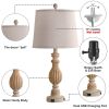 26" Bedside Nightstand Lamp with Dual USB Ports(Set of 2)