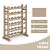 Wine Racks Freestanding Floor; 30 Bottles Wine Bottle Holder; 6-Tier Wine Storage Display Shelves for Kitchen;  Living Room;  Wine Cellar;  Bar