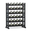 Wine Racks Freestanding Floor; 30 Bottles Wine Bottle Holder; 6-Tier Wine Storage Display Shelves for Kitchen;  Living Room;  Wine Cellar;  Bar